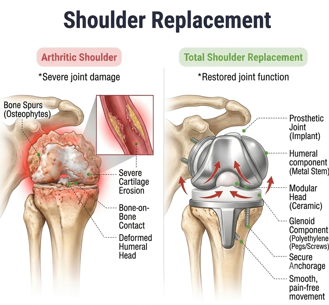 Shoulder Replacement Surgery — anatomy diagram